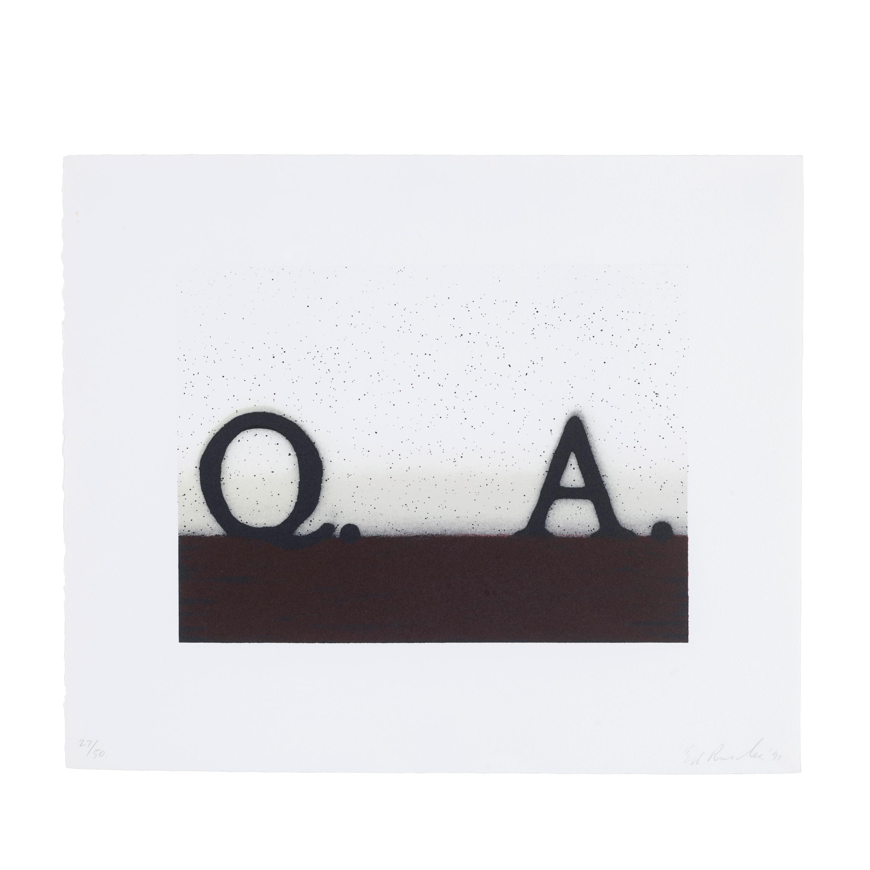 Ed Ruscha - Question & Answer, from Etc.; If; South; Question & Answer