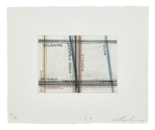 Ed Ruscha - Wilshire, Grant, from Los Francisco San Angeles