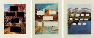 Ed Ruscha - You Will Eat Hot Lead; It\'s Payback Time; Do as Told or Suffer; Be Careful Else We Be Bangin\' on You, You Hear Me?; and Noose Around Your Neck, from Country Cityscapes