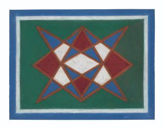 Eddie Arning - Abstract Composition on Green