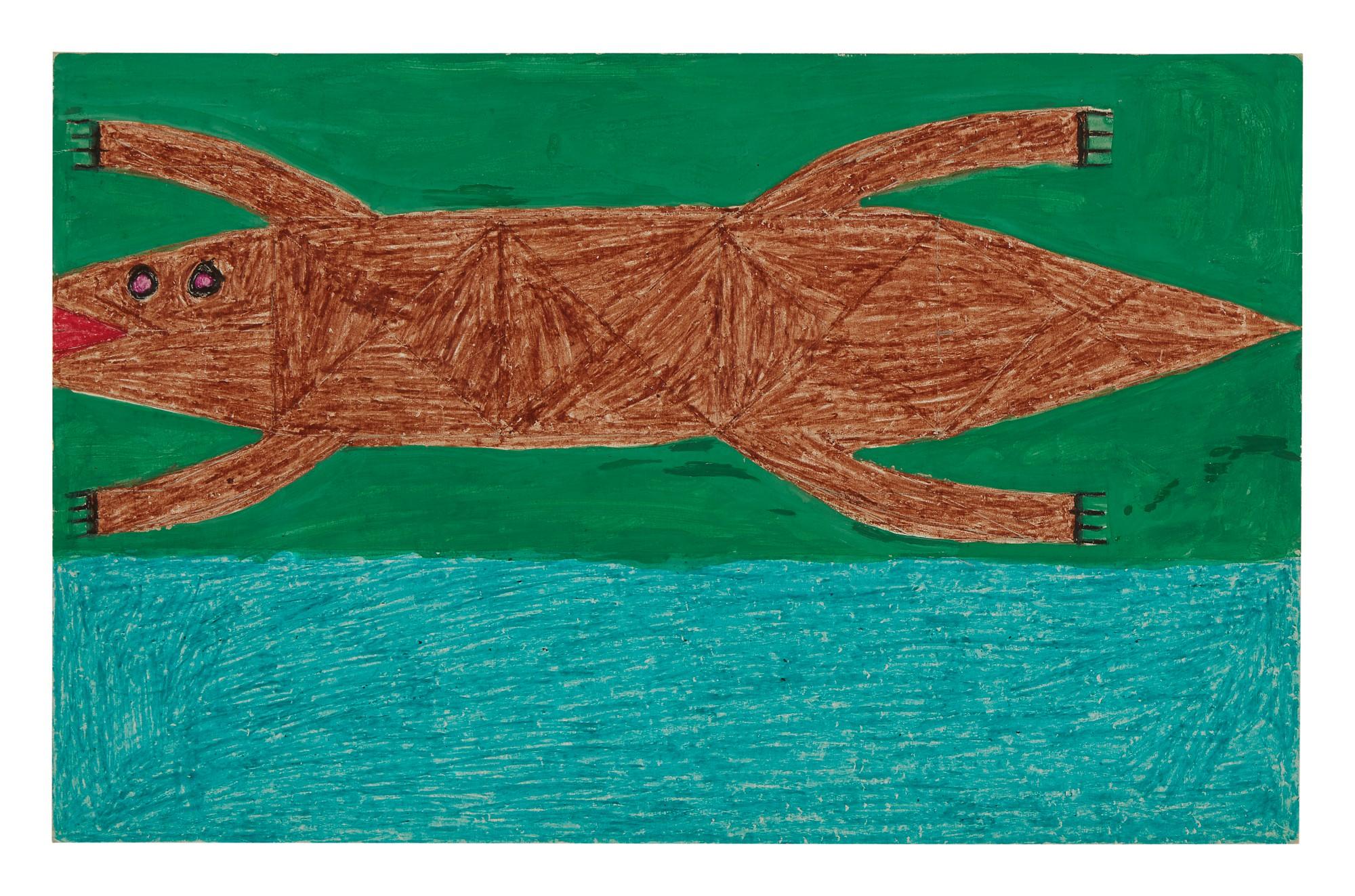 Eddie Arning - Alligator, Blue Sky