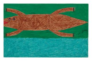 Eddie Arning - Alligator, Blue Sky