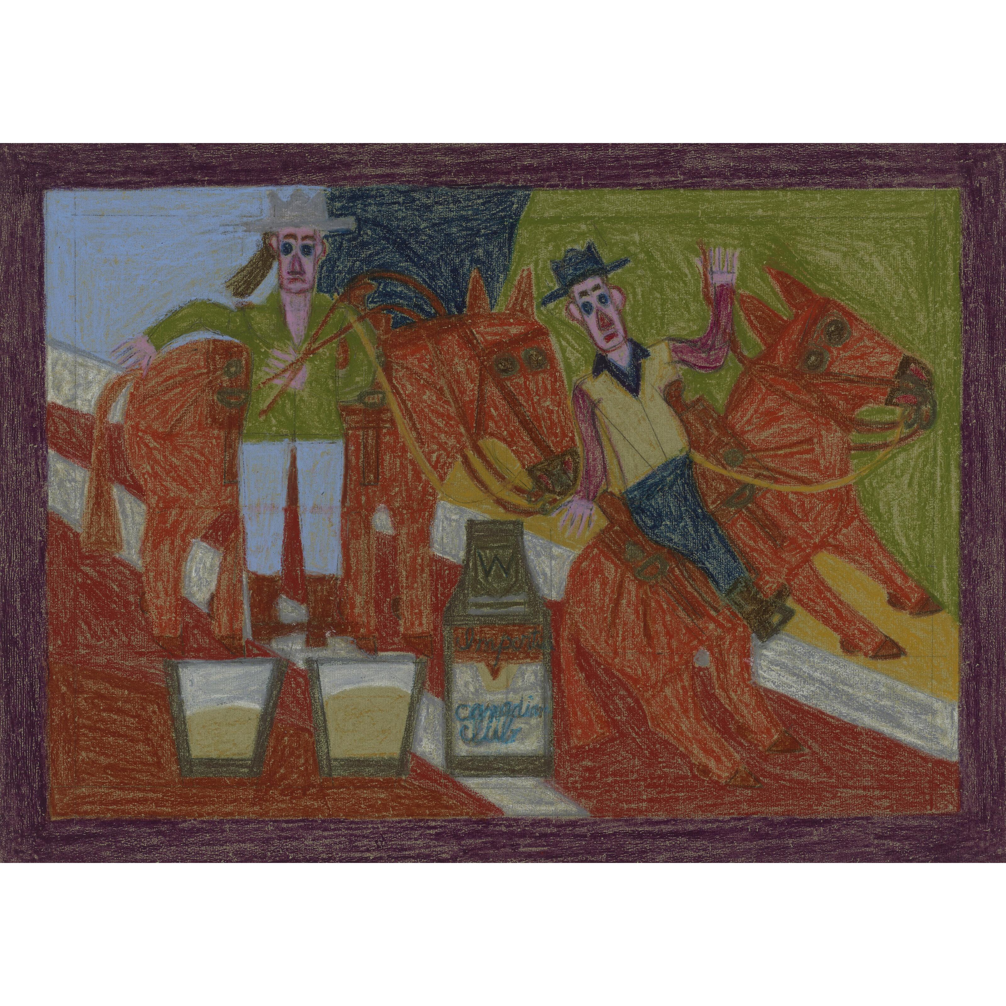 Eddie Arning - Untitled (Canadian Club)