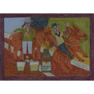 Eddie Arning - Untitled (Canadian Club)