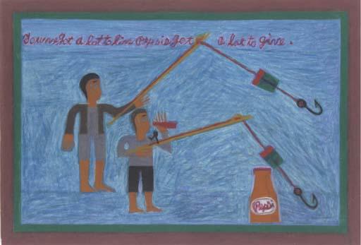 Eddie Arning - Untitled