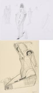 Edgar Augustin - Konvolut von 2 Zeichnungen.