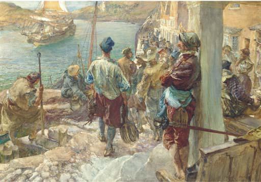 Edgar Bundy, A.R.A. - \'A Strange Sail\'