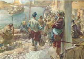 Edgar Bundy, A.R.A. - \'A Strange Sail\'