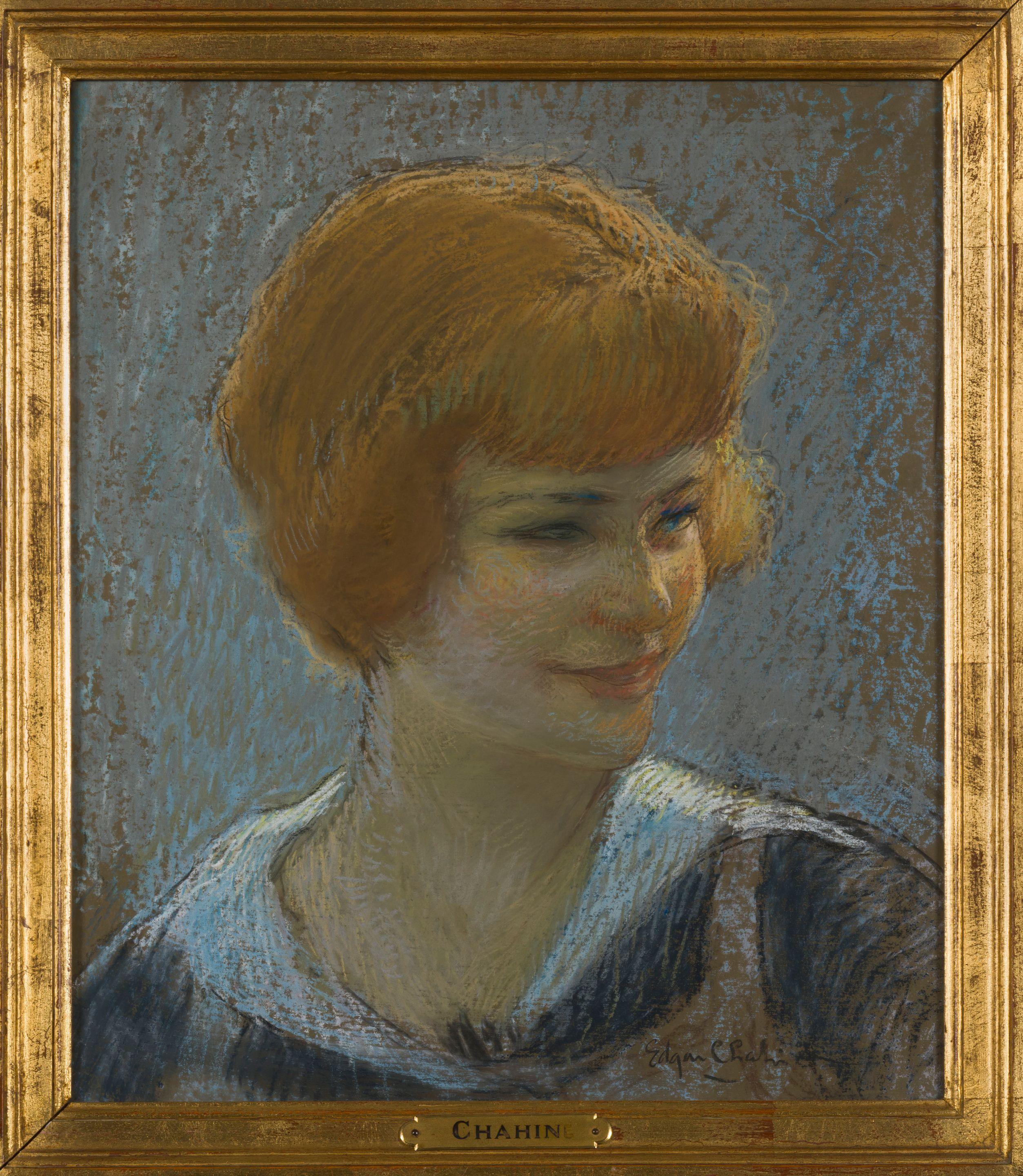 Edgar Chahine - Portrait d\'une femme