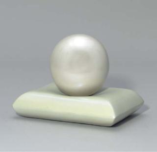 Edgar de Souza - a. Pearl lacquered wood 7½ x 7½ in. (19 x 19 cm.) Executed in 1995.  b. Pillow lacquered wood 7½ x 11 in. (19 x 28 cm.) Executed in 1995.