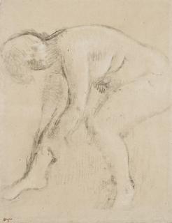 Edgar Degas - Après le bain, femme s\'essuyant