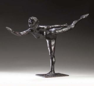 Edgar Degas - Arabesque sur la jambe droite, le bras gauche dans la ligne