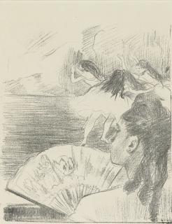 Edgar Degas - At The Theater: Woman With A Fan (R. & S. 37)