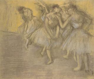 Edgar Degas - Cinq danseuses sur scène