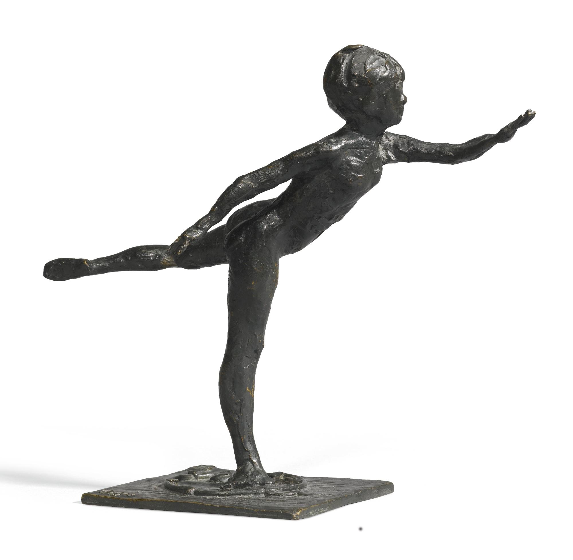 Danseuse Arabesque Ouverte Sur La Jambe Droite, Le Bras Gauche En Avant