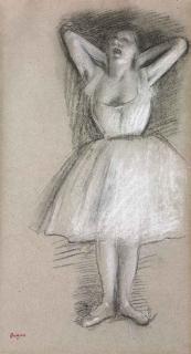 Edgar Degas - Danseuse, les bras levés et ramenés derrière la tête