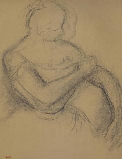 Edgar Degas - Danseuse rajustant l\'épaulette de son corsage