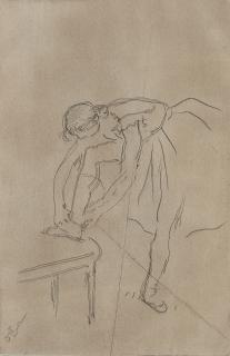 Edgar Degas - Danzatrice che si mette le scarpette