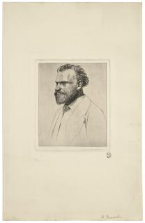 Edgar Degas - Edouard Manet, Bust-Length Portrait