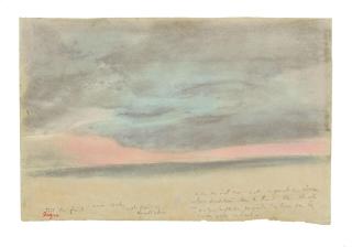 Edgar Degas - Étude de ciel (Rivage et ciel)