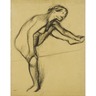 Edgar Degas - Étude De Nu (Femme Assise, La Jambe Gauche Levée)