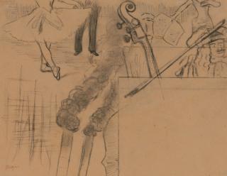 Edgar Degas - Etude pour La programme de la Soirée artistique du 15 mai 1884 (Galerie Ponsin)