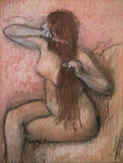 Edgar Degas - Femme assise, se coiffant