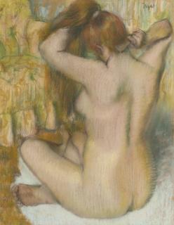 Edgar Degas - Femme Nue, De Dos, Se Coiffant (Femme Se Peignant)
