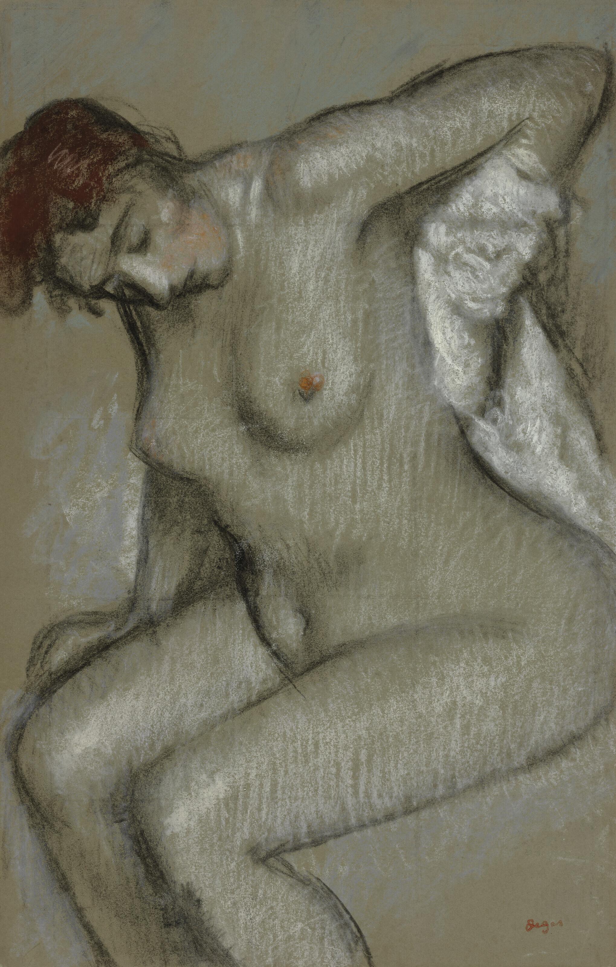 Edgar Degas - Femme nue s\'essuyant
