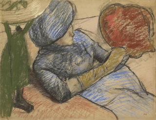 Edgar Degas - Femme Tenant Un Chapeau À La Main