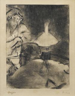 Edgar Degas - La Lecture Sous La Lampe (M. Cardinal)