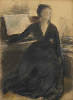 Edgar Degas - Madame Camus devant son piano