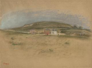 Edgar Degas - Maisons au pied d\'une falaise