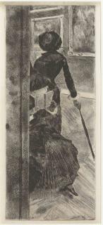 Edgar Degas - Mary Cassatt at the Louvre (Delteil 29; Adehmar & Cachin 54; Reed & Shapiro 52)