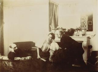 Edgar Degas - Portrait De Degas Avec Paul Poujaud Et Marie Fontaine