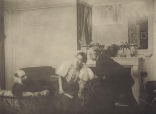 Edgar Degas - Self-Portrait with Paul Poujaud and Marie Fontaine, c. 1895