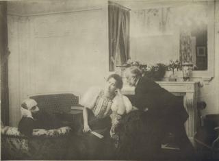 Edgar Degas - Self-Portrait with Paul Poujaud and Marie Fontaine,  c. 1895