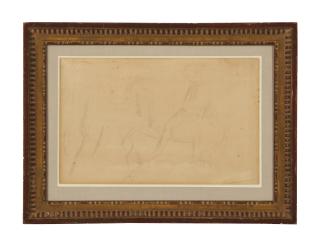 Edgar Degas - Studies of figures on horses