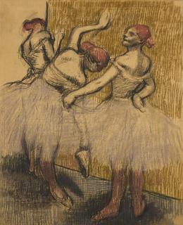 Edgar Degas - Trois Danseuses Debout Près D\'Un Portant