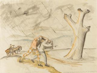 Edgar Ende - Bajazzo im Regen.