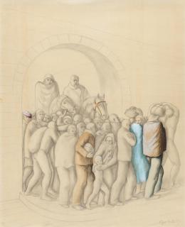 Edgar Ende - Ohne Titel (Flüchtlinge).