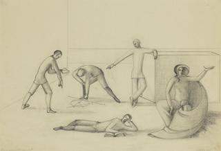 Edgar Ende - Skizze Zu Einem Wandgëmalde (Sketch For A Mural)