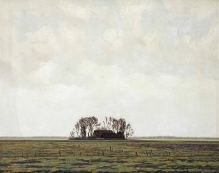 Edgar Fernhout - Landschap (Boerderij In Eempolder)