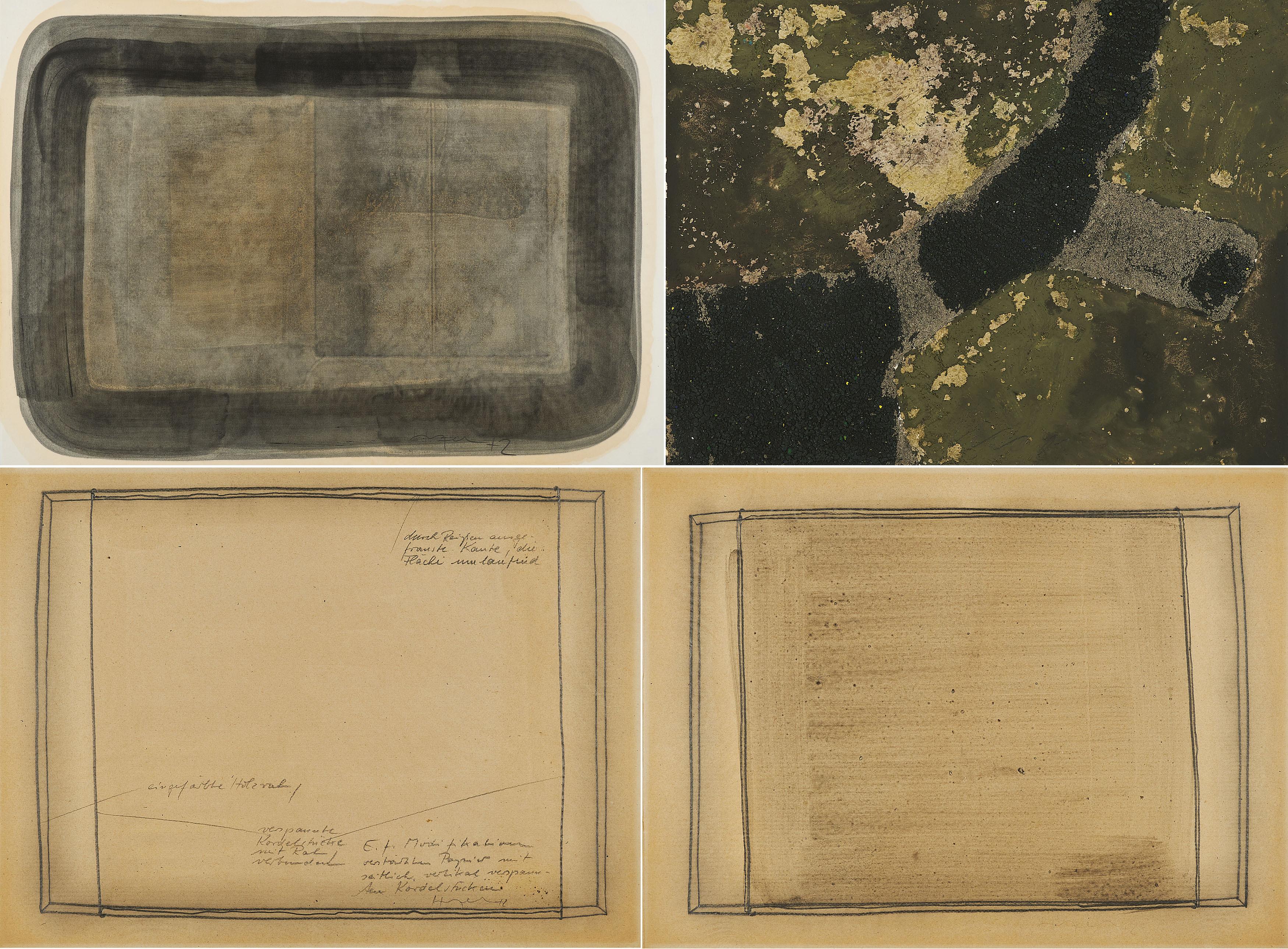 Edgar Hofschen - Konvolut von 4 Papierarbeiten.