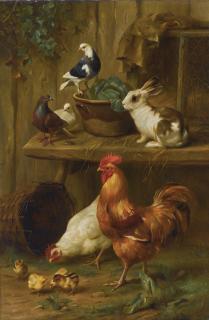 Edgar Hunt - British farmyard Harmony