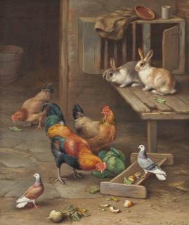 Edgar Hunt - In The Farmyard