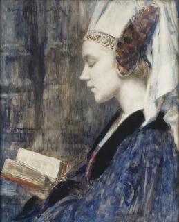 Edgar Maxence - Femme De Profil Lisant