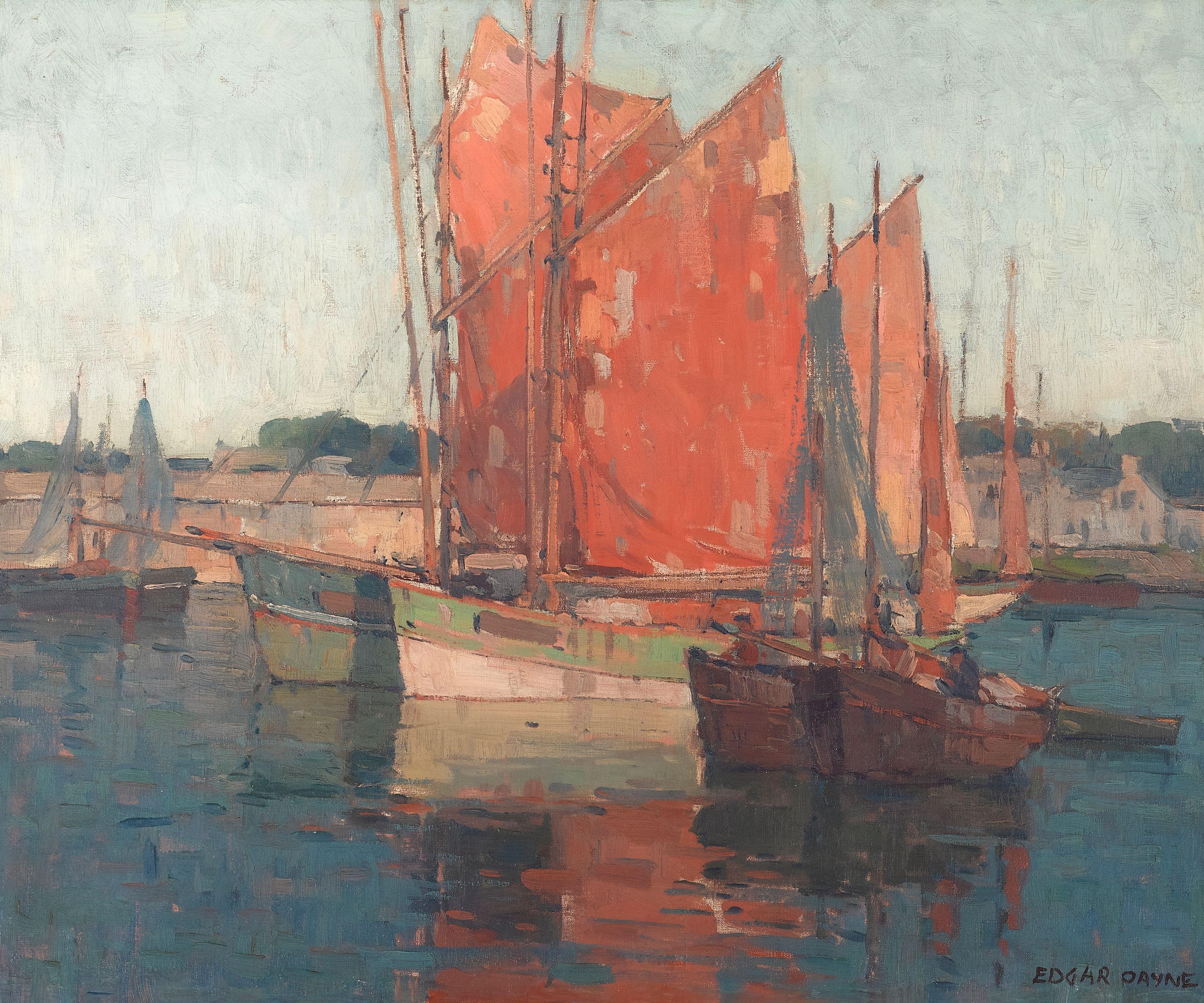 Edgar Payne - Harbor, Concarneau, France