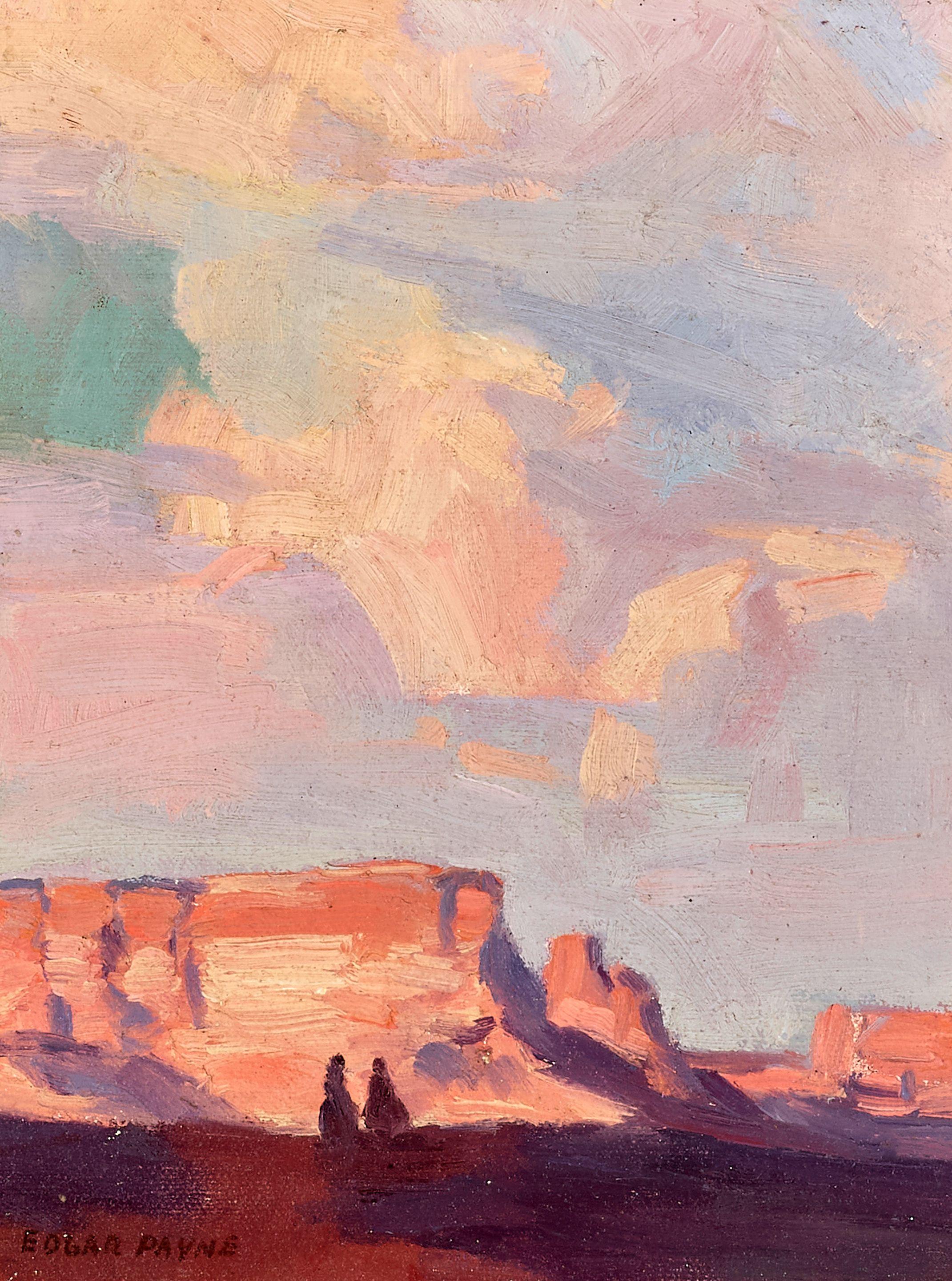Edgar Payne - Riders in Canyon de Chelly 9 x 7 in. framed 15 x 13 in.