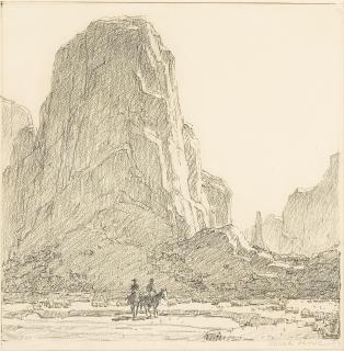 Edgar Payne - Riders in Canyon de Chelly and Italian fishing boats (a group of two)